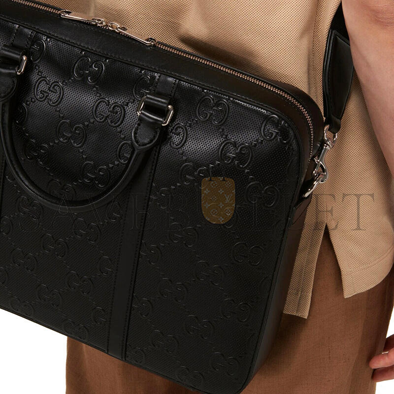 GUCCI GG EMBOSSED BRIEFCASE 658573 (40*29*6cm)