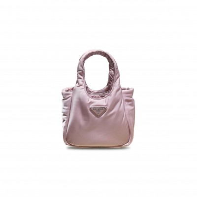PRADA PINK RE-NYLON MINI PADDED SOFT TOTE 1BA359 (18*16*10cm) PRADA PINK RE-NYLON MINI PADDED SOFT TOTE 1BA359 (18*16*10cm)
