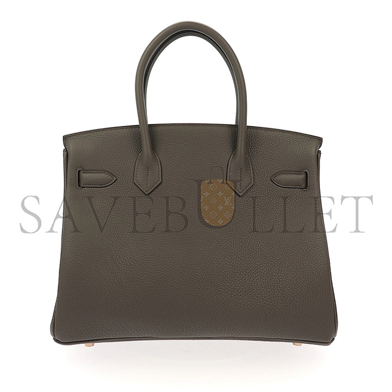 HERMÈS BIRKIN 30 VERT DE GRIS TOGO GOLD HARDWARE (30*23*15cm) 