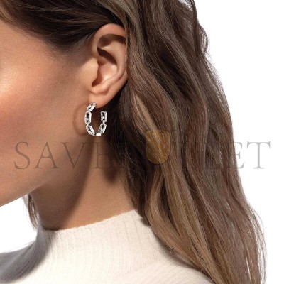 MESSIKA PARIS MOVE LINK SM HOOP EARRINGS 12716-WG MESSIKA PARIS MOVE LINK SM HOOP EARRINGS 12716-WG