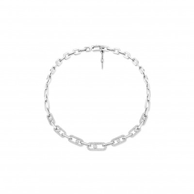 MESSIKA PARIS MOVE LINK PAVÉ WHITE GOLD DIAMOND NECKLACE 14042-WG