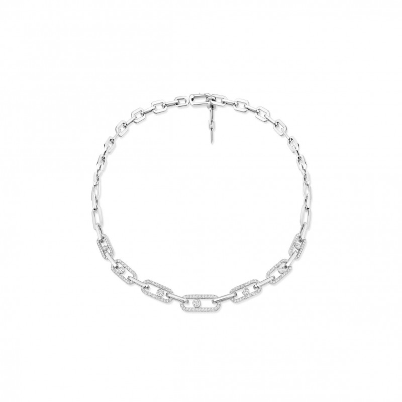 MESSIKA PARIS MOVE LINK PAVÉ WHITE GOLD DIAMOND NECKLACE 14042-WG MESSIKA PARIS MOVE LINK PAVÉ WHITE GOLD DIAMOND NECKLACE 14042-WG