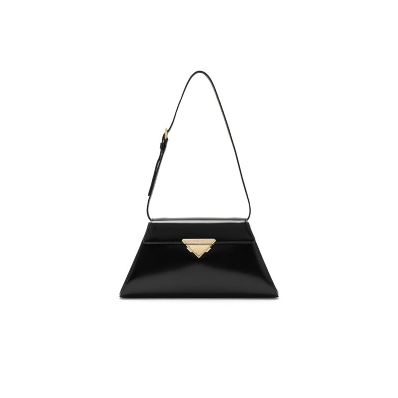 PRADA BRUSHED LEATHER HANDBAG 1BD343 (28.5*14*7cm) 