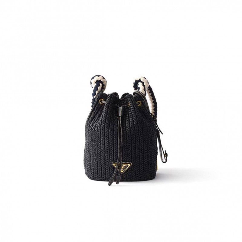 PRADA CROCHET MINI BUCKET BAG 1BE068 (19.5*15.5*10cm) PRADA CROCHET MINI BUCKET BAG 1BE068 (19.5*15.5*10cm)
