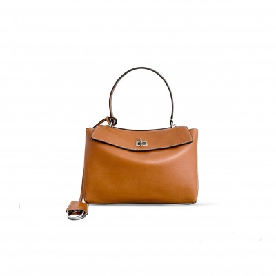 BALENCIAGA WOMEN'S RODEO HANDBAG SMALL IN TAN COWBOY 7897792AA4V1000 (28.9*20*9.9cm) BALENCIAGA WOMEN'S RODEO HANDBAG SMALL IN TAN COWBOY 7897792AA4V1000 (28.9*20*9.9cm)