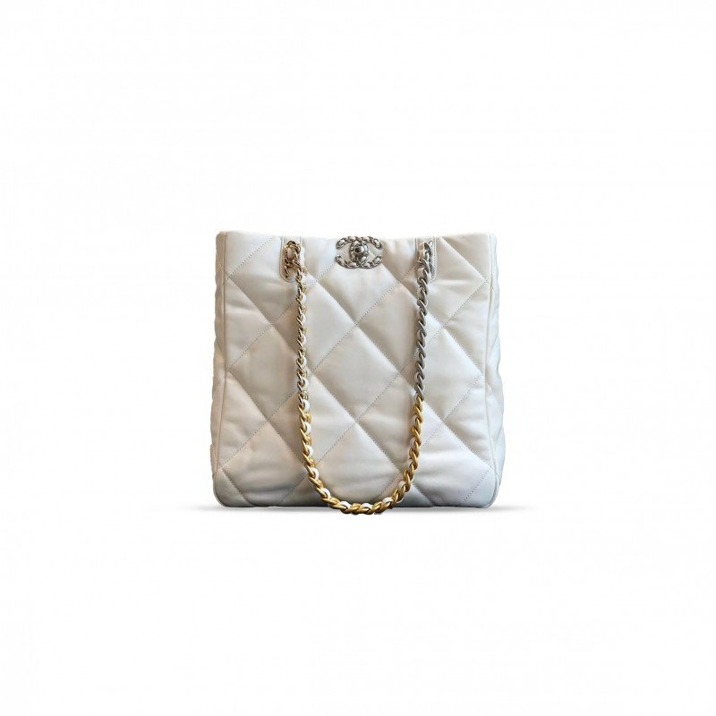 CHANEL 19 SHOPPING BAG QUILTED LEATHER MEDIUM AS3519 (30*30*10cm)