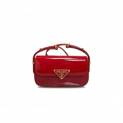 PRADA PATENT LEATHER SHOULDER BAG 1BD339 (20.5*10.5*4cm) PRADA PATENT LEATHER SHOULDER BAG 1BD339 (20.5*10.5*4cm)