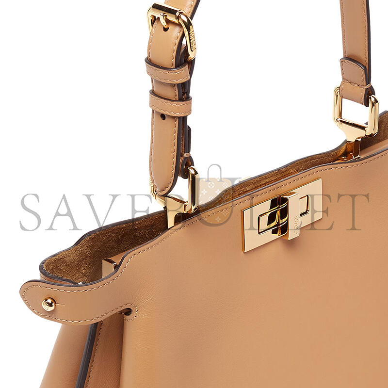 FENDI PEEKABOO SOFT MEDIUM CAPPUCCINO-COLORED LEATHER BAG 8BN353AOVHF19P8 (33*25.5*10cm) FENDI PEEKABOO SOFT MEDIUM CAPPUCCINO-COLORED LEATHER BAG 8BN353AOVHF19P8 (33*25.5*10cm)