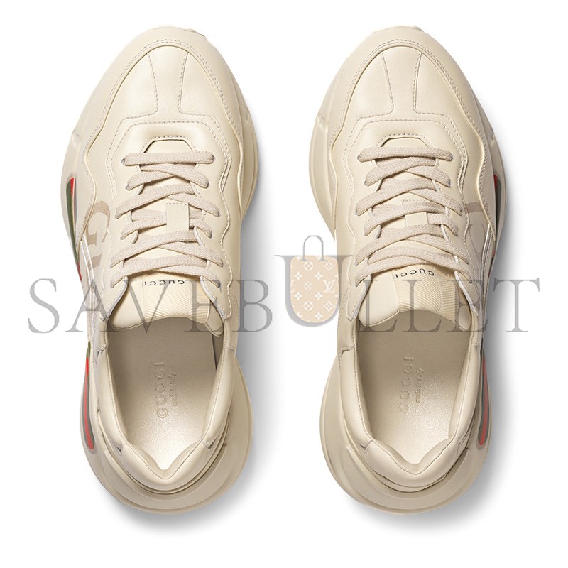 GUCCI WOMEN'S RHYTON TRAINER WITH GUCCI LOGO 528892 GUCCI WOMEN'S RHYTON TRAINER WITH GUCCI LOGO 528892