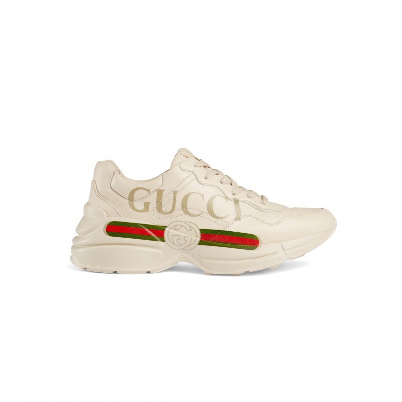 GUCCI WOMEN'S RHYTON TRAINER WITH GUCCI LOGO 528892 GUCCI WOMEN'S RHYTON TRAINER WITH GUCCI LOGO 528892