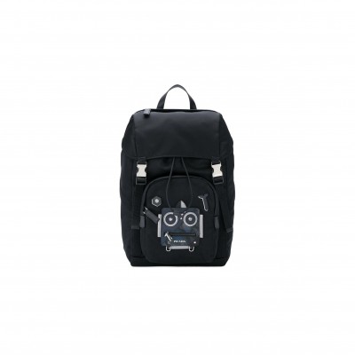 PRADA BACKPACK ROBOT BLACK 2VZ135 (45*27*17cm) PRADA BACKPACK ROBOT BLACK 2VZ135 (45*27*17cm)