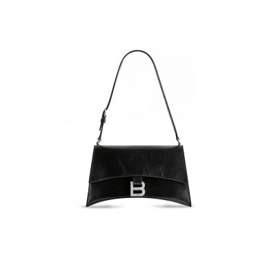 BALENCIAGA WOMEN'S CRUSH BAG IN SMALL BLACK 7657342AAR21000 (24.8*14.9*8.8cm)
