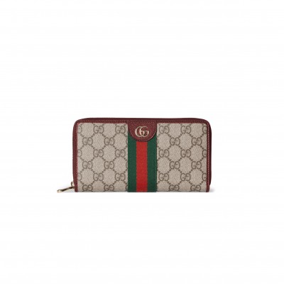 GUCCI OPHIDIA ZIP AROUND WALLET 838484 (19.5*11*3cm) GUCCI OPHIDIA ZIP AROUND WALLET 838484 (19.5*11*3cm)