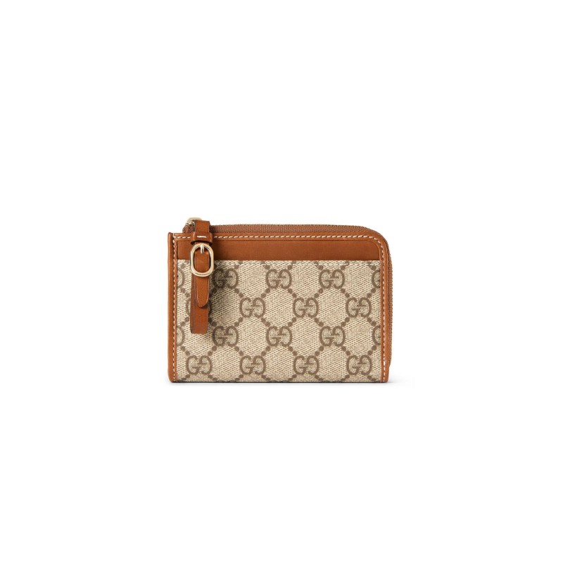 GUCCI GG EMBLEM ZIP CARD CASE 821804 (13*8.5*3cm) GUCCI GG EMBLEM ZIP CARD CASE 821804 (13*8.5*3cm)