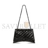 BALENCIAGA WOMEN'S CRUSH CHAIN BAG MEDIUM IN BLACK 716393210IY1000 (31*19.8*6.9cm)