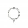 CHROME HEARTS CROSSED PEARLS BRACELET 