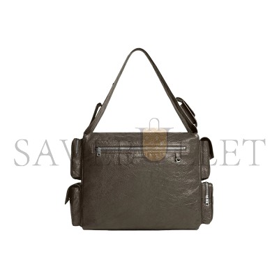 BALENCIAGA MEN'S SUPERBUSY SLING BAG LARGE IN GREEN 702168210C83503 (41.9*29*18.9cm) BALENCIAGA MEN'S SUPERBUSY SLING BAG LARGE IN GREEN 702168210C83503 (41.9*29*18.9cm)