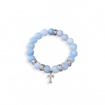 CHROME HEARTS LIGHT BLUE CAT'S EYE BRACELET 325716