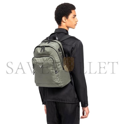 PRADA RE-NYLON AND SAFFIANO LEATHER BACKPACK 2VZ048 (43.5*31*20cm) PRADA RE-NYLON AND SAFFIANO LEATHER BACKPACK 2VZ048 (43.5*31*20cm)
