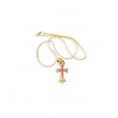 CHROME HEARTS CROSS PENDANT NECKLACE 326724 CHROME HEARTS CROSS PENDANT NECKLACE 326724