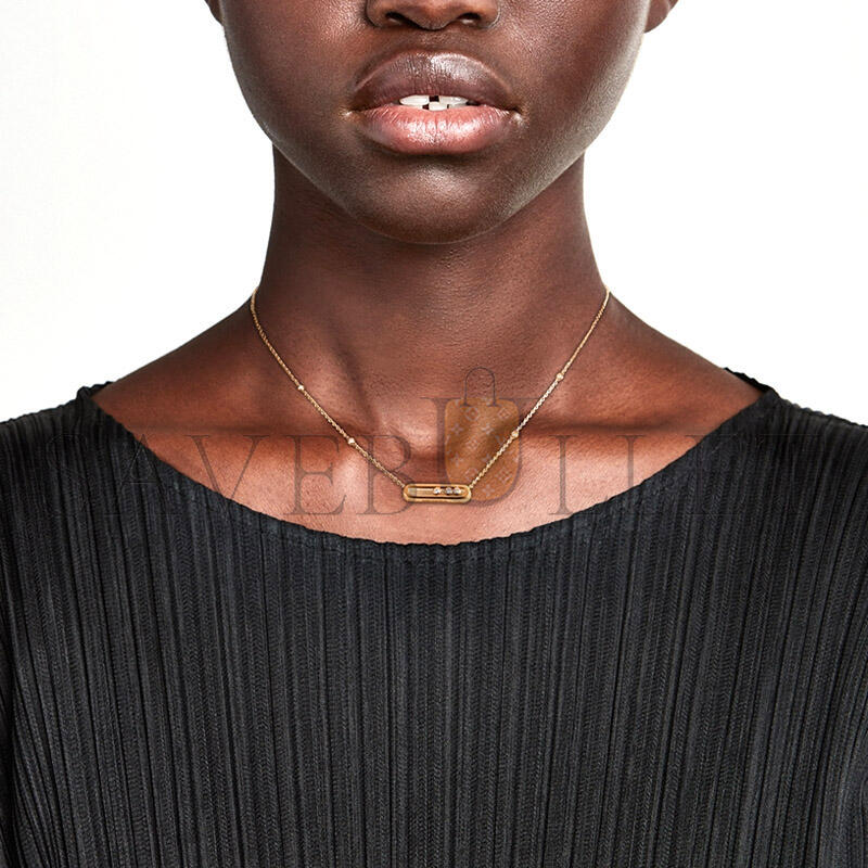MESSIKA BABY MOVE ROSE GOLD NECKLACE WITH DIAMONDS 