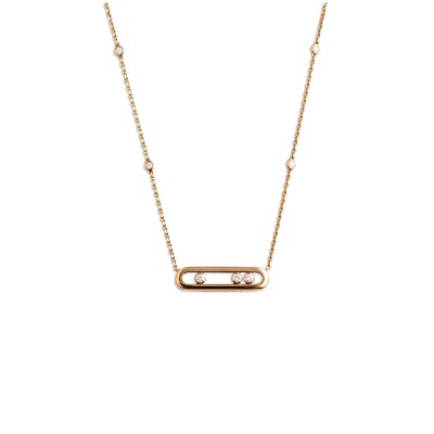 MESSIKA BABY MOVE ROSE GOLD NECKLACE WITH DIAMONDS 