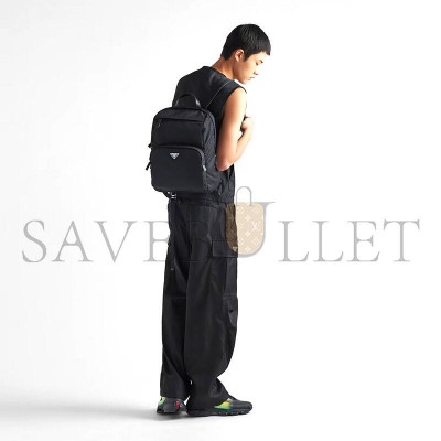 PRADA RE-NYLON AND SAFFIANO LEATHER BACKPACK 2VZ104 (39*30*17cm) PRADA RE-NYLON AND SAFFIANO LEATHER BACKPACK 2VZ104 (39*30*17cm)