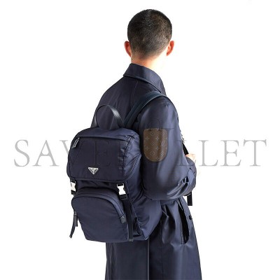 PRADA RE-NYLON AND SAFFIANO LEATHER BACKPACK 2VZ135 (45*27*17cm) PRADA RE-NYLON AND SAFFIANO LEATHER BACKPACK 2VZ135 (45*27*17cm)