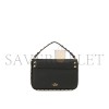 VALENTINO GARAVANIROCKSTUD BLACK WOMEN'S LEATHER BAG  (19*12*3cm)