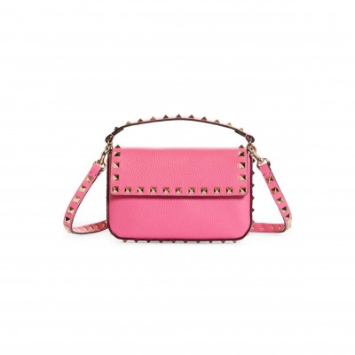 VALENTINO GARAVANI MINI ROCKSTUD LEATHER TOP HANDLE BAG 1W0P0W07VSH-UWT (19*12*3cm) VALENTINO GARAVANI MINI ROCKSTUD LEATHER TOP HANDLE BAG 1W0P0W07VSH-UWT (19*12*3cm)