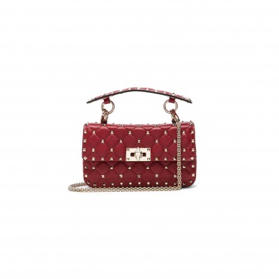 VALENTINO SMALL NAPPA ROCKSTUD SPIKE BAG W2B0123NAPWU3 (20*11.5*5cm)