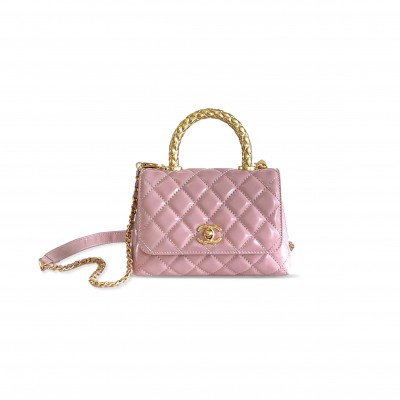 CHANEL MINI FLAP BAG WITH TOP HANDLE AS2215 (20*13*9cm)