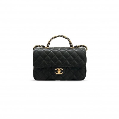 CHANEL MASTER 25B MINI CLASSIC BAG GRAINED CALFSKIN AS2431 (22.5*13.5*6cm)