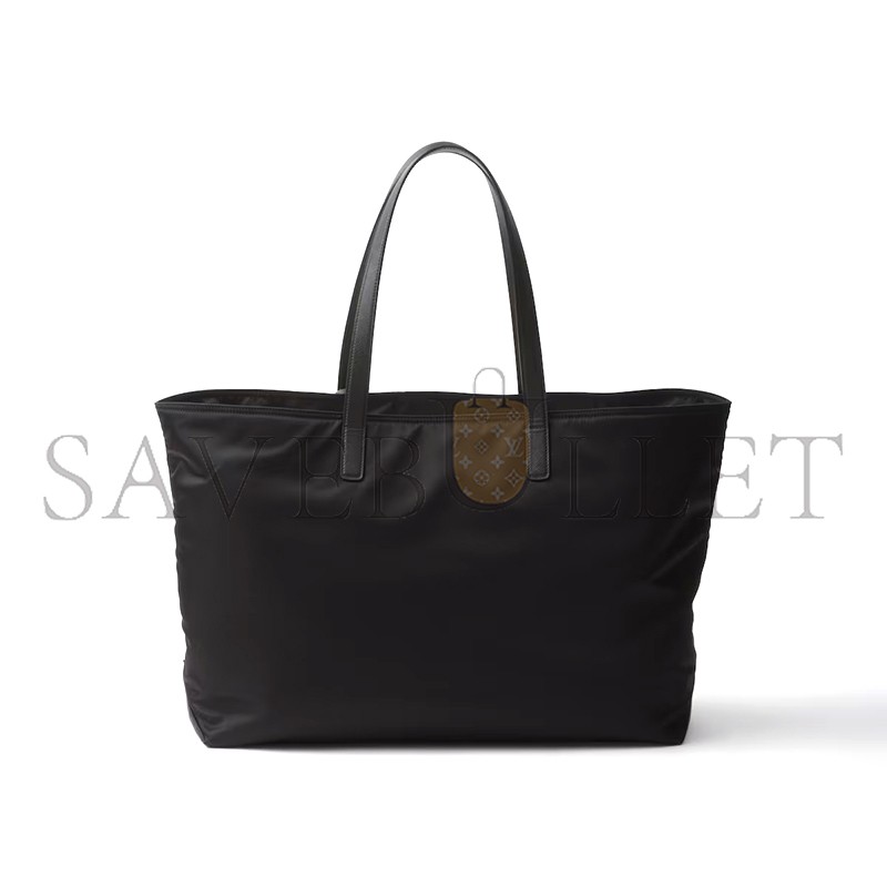 PRADA PRADA RE-EDITION 1978 LARGE RE-NYLON AND SAFFIANO LEATHER TOTE BAG 1BG527 (43*31*15cm)