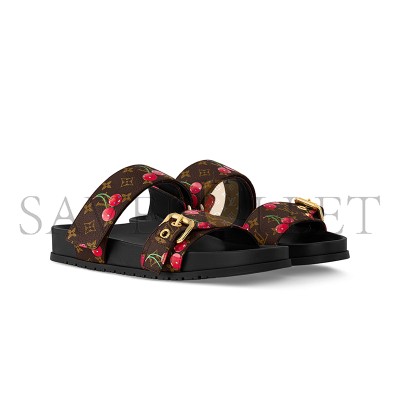 LOUIS VUITTON MURAKAMI LV X TM BOM DIA FLAT COMFORT MULE 1AHM03 LOUIS VUITTON MURAKAMI LV X TM BOM DIA FLAT COMFORT MULE 1AHM03