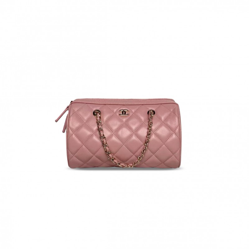 CHANEL MINI BOSTON BAG SOFT PINK AP4474 (18*11*11cm)