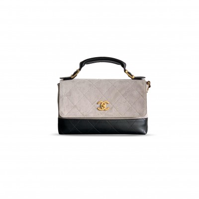 CHANEL LARGE FLAP BAG WITH TOP HANDLE AS5637 (29*18*8cm) CHANEL LARGE FLAP BAG WITH TOP HANDLE AS5637 (29*18*8cm)