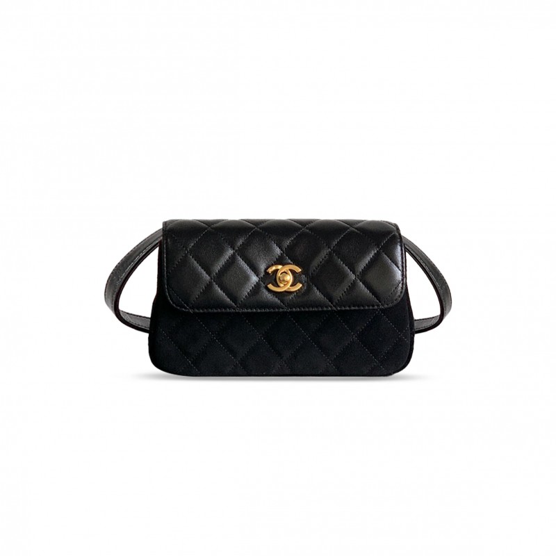 CHANEL LAMBSKIN FLAP CROSSBODY BAG AP4677 (19.5*11.5*5cm)
