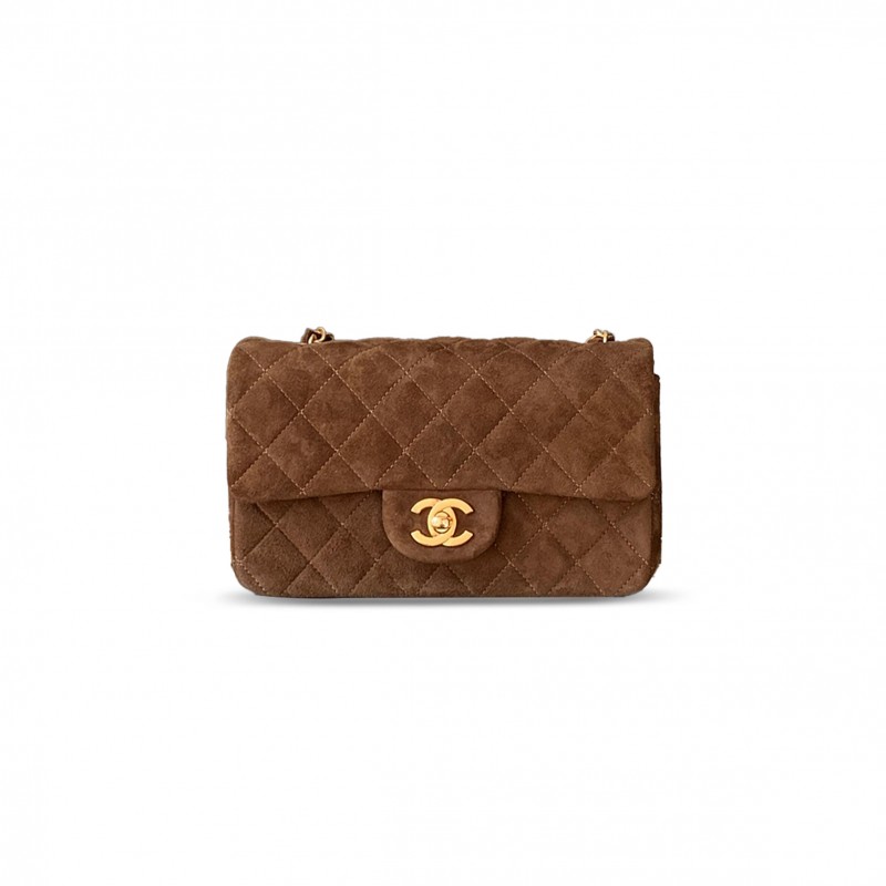 CHANEL MASTER SUEDE SMALL FLAP SHOULDER BAG 306489 (20*12*6cm)