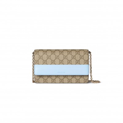 GUCCI GG EMBLEM WALLET ON CHAIN ‎838151 (20*13*4cm)