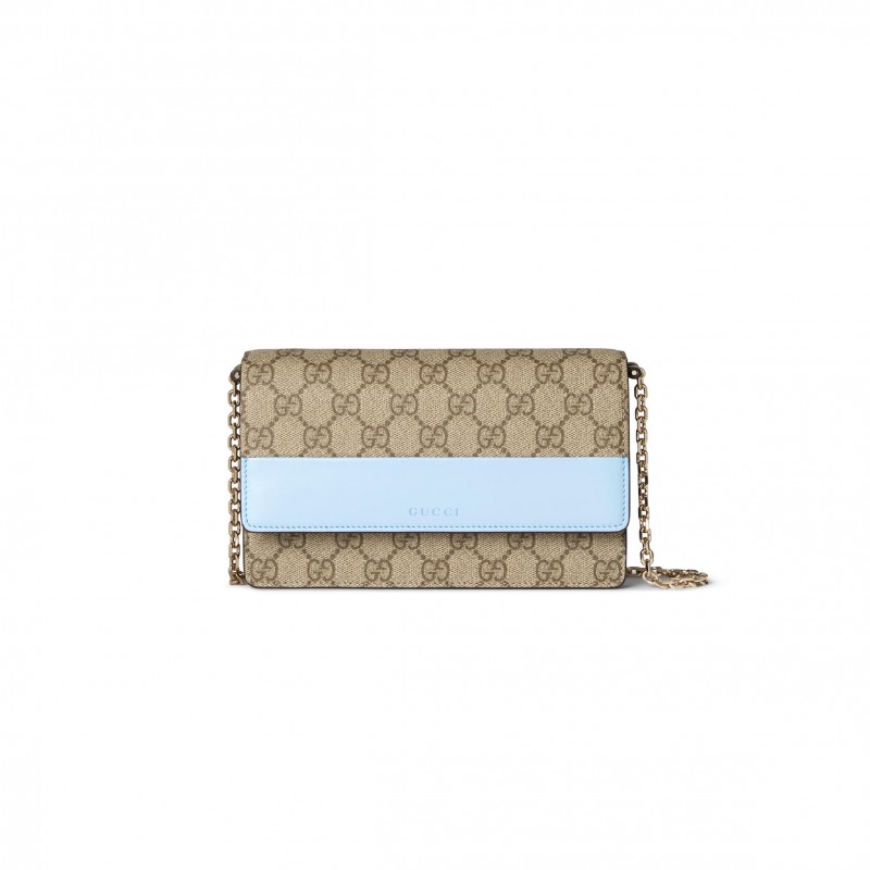GUCCI GG EMBLEM WALLET ON CHAIN 838151 (20*13*4cm) GUCCI GG EMBLEM WALLET ON CHAIN 838151 (20*13*4cm)