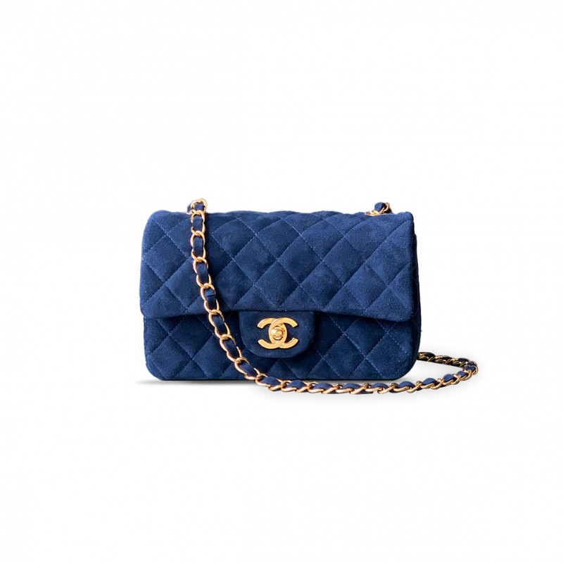 CHANEL MASTER SUEDE SMALL DOUBLE FLAP SHOULDER BAG 306491 (20*12*6cm)