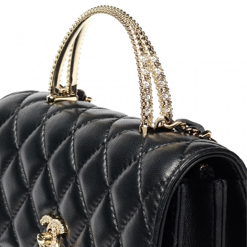 CHANEL MASTER CLUTCH WITH CHAIN LAMBSKIN, STRASS & GOLD-TONE METAL BLACK AP4831 (18.5*11*6cm) CHANEL MASTER CLUTCH WITH CHAIN LAMBSKIN, STRASS & GOLD-TONE METAL BLACK AP4831 (18.5*11*6cm)