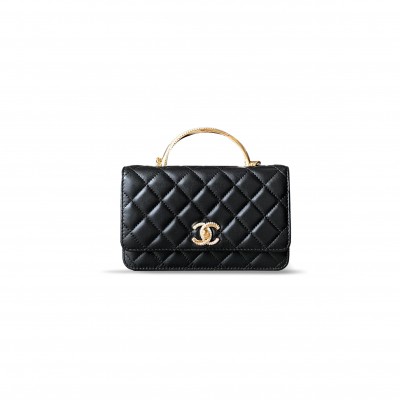CHANEL MASTER LARGE CLUTCH WITH CHAIN LAMBSKIN, STRASS & GOLD-TONE METAL BLACK 796353 (19.2*12.3*3.5cm) CHANEL MASTER LARGE CLUTCH WITH CHAIN LAMBSKIN, STRASS & GOLD-TONE METAL BLACK 796353 (19.2*12.3*3.5cm)