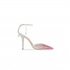 JIMMY CHOO CANDY PINK SATIN PUMPS WITH CRYSTALS SAEDA100ZPJ