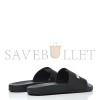 BALENCIAGA PVC LOGO MENS POOL SLIDE SANDALS BLACK 