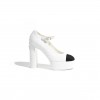 CHANEL MARY JANES COTTON TWEED & GROSGRAIN G46434