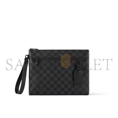 LOUIS VUITTON TAKEOFF POUCH DAMIER GRAPHITE N40504 (30*22*5cm)
