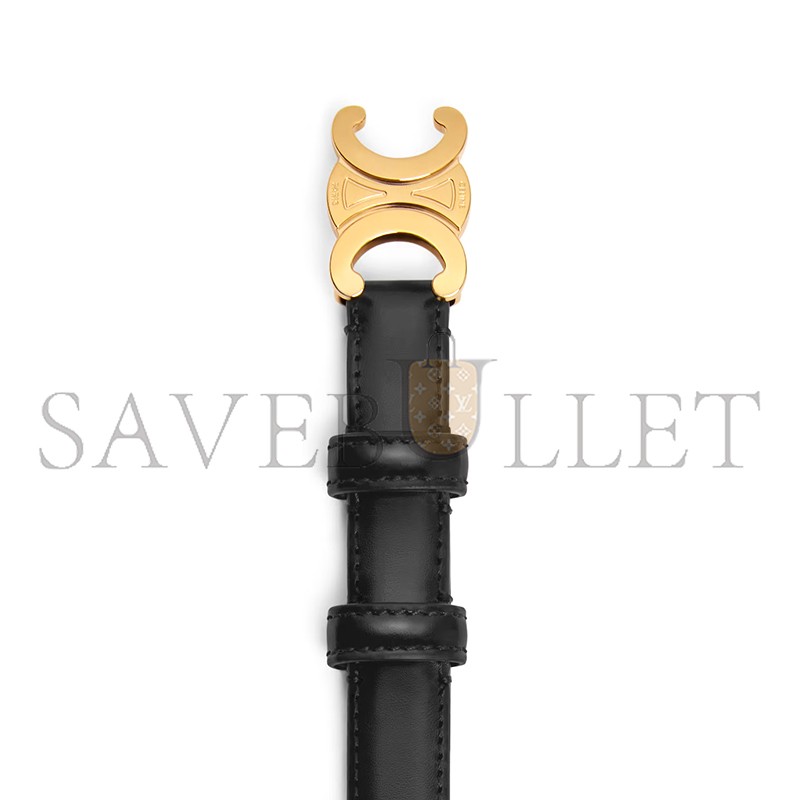 CELINE BELT SMALL 18MM TRIOMPHE IN TAURILLON LEATHER 45AX63A01.38NO CELINE BELT SMALL 18MM TRIOMPHE IN TAURILLON LEATHER 45AX63A01.38NO