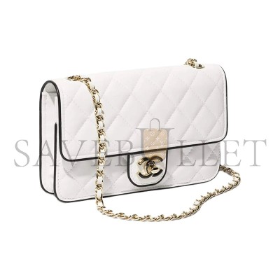 CHANEL MASTER WOC BLACK AND WHITE CHAIN WALLET SHOULDER BAG AP4511 (19*12*3.5cm)